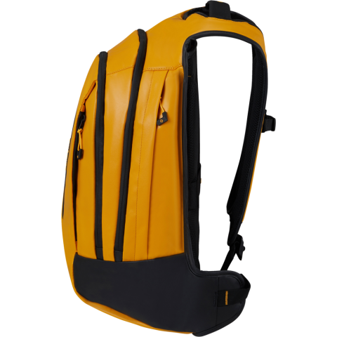 Ecodiver bepaalt de nieuwe standaard in het casual assortiment van Samsonite. Deze collectie combineert functionaliteit met een stijlvol design en is ontworpen met oog voor veiligheid en comfort. Gebruikmakend van gerecycleerde materialen, past Ecodiver perfect bij Samsonites wereldwijde strategie ‘Our Responsible Journey’. De waterafstotende coating maakt van deze collectie de perfecte keuze voor alle avonturen, in de natuur of in een stad. Samsonite geeft 2 jaar wereldwijde (beperkte) garantie op dit model.<br />De Laptop Backpack L is de grootste laptoprugzak uit de collectie. Het ruime hoofdcompartiment is geschikt voor A4 formaat documenten en voorzien van een laptop-en tabletvak. Aan de voorzijde is de tas voorzien van een voorvak met ritssluiting wat is uitgerust met een compleet zakelijk organisatie paneel met diverse insteekvakken en een ritsvak van netstof waardoor spullen overzichtelijk opgeborgen kunnen worden. Op het voorvak is nog een verticaal ritsvak te vinden voor het opbergen van de kleinste spullen die je altijd binnen handbereik wilt houden. Aan de zijkant is de tas voorzien van een flessenhouder die netjes weggewerkt is achter een rits.<br />Optimaal comfort is gegarandeerd dankzij het gevoerde rugpaneel, ergonomische schouderriemen, comfortabel handvat aan bovenzijde en een in hoogte verstelbare borstriem. Dankzij de smart-sleeve aan de achterkant is de tas gemakkelijk te bevestigen aan de trekstang van een koffer of reistas op wielen en de reflecterende details zorgen ervoor dat je extra opvalt in het donker. Safety First!