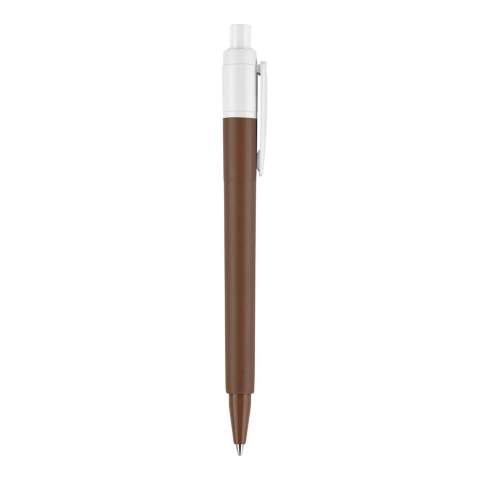 The popular hardcolour ball pen Baron 03 in recycled material. This pen is made of 100% recycled ABS plastic and is made in Europe. The Nature inspired colours on the barrel give an extra element to the pen.