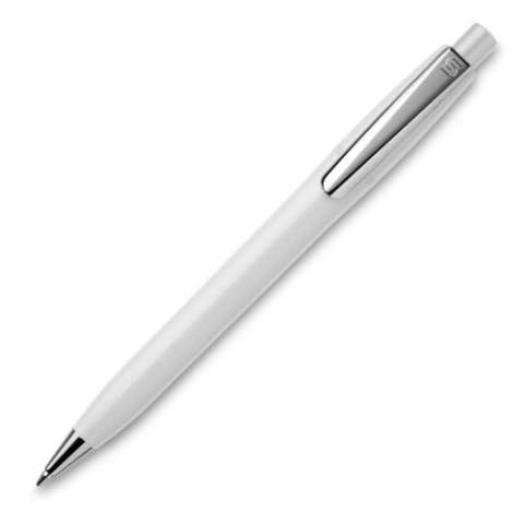 The classic and elegant hardcolour Semyr Chrome ball pen with coloured ring, pusher and with chromed clip. The pen comes with a Jumbo refill with blue writing ink. The pen has a pusher mechanism and is made of metal and ABS, made in Europe. From 5.000 pieces own colour combinations possible.