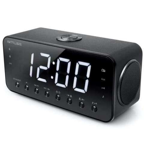 Beautiful design clock radio in a sturdy wooden version with Jumbo display and USB charging function. With this clock radio it is almost impossible to miss the time. A super large 1.8" dimmable LED display ensures that the time is easy to read. With the dual alarm you can be woken up at 2 times by the radio or buzzer function. Of course, the sleep, snooze and NAP function are also included. The radio has 20 preset stations so that you can always tune into your favorite radio station at the touch of a button. The connection of an external device is also possible thanks to the existing AUX connection. And if all this isn't crazy enough, you can charge your phone using the USB connection. The Muse M-192 CR works on mains power. In addition, this alarm clock is equipped with a back-up facility (battery), in the unlikely event that the power fails, the settings will be saved.