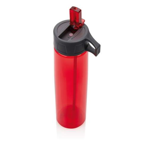 750ml Tritan Flasche mit Strohhalm Trinkvorrichtung und Tragehaken. BPA frei. Nur Handwäsche.