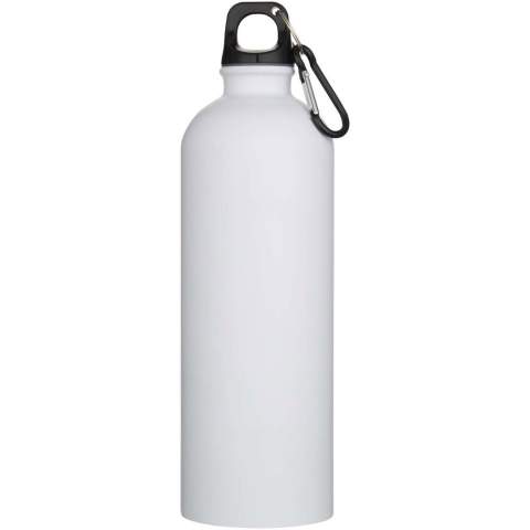 Restez toujours hydraté grâce à cette bouteille d’eau de 750 ml, à la fois durable et légère, fabriquée à partir d’acier inoxydable certifié RCS avec finition mate. Elle est le compagnon idéal pour le sport, les excursions d’une journée ou le bureau. La bouteille Oregon à paroi simple, avec finition mate, offre beaucoup d'espace pour ajouter tout type de logo. Attachez solidement le mousqueton à un sac pour éviter de la perdre (le mousqueton ne convient pas à l'escalade). 