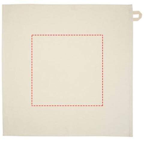 Kitchen towel crafted from 100% GRS certified 200 g/m² recycled cotton, featuring a distinctive contrasted loop. Towel size: 50 x 50 cm.