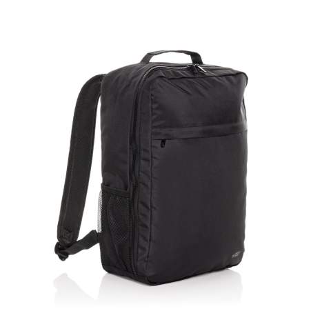 Le sac à dos pour ordinateur portable 15,6 pouces en rPET Aware™ Swiss Peak Essential est conçu pour répondre à vos besoins professionnels quotidiens. Ce sac à dos élégant et durable comporte un compartiment principal à fermeture à zip avec une section dédiée aux ordinateurs portables modernes de 15,6 pouces, ainsi qu'une poche filet à fermeture éclair et une étiquette d'entretien à l'intérieur. Les bretelles réglables avec boucles garantissent un port confortable, tandis que la poche frontale à fermeture éclair et la poche latérale avec porte-boisson offrent un espace de rangement supplémentaire. Le sac est également doté d'une sangle de bagage pratique à l'arrière et d'une poignée en sangle sur le dessus. Le logo Swiss Peak ton sur ton et les fermetures à glissière Swiss Peak de qualité supérieure complètent son aspect professionnel. Fabriqué en polyester recyclé intégrant le traceur AWARE™. 2 % des recettes de chaque produit vendu avec AWARE™ seront reversés à Water.org. Sans PVC.<br /><br />FitsLaptopTabletSizeInches: 15.6<br />PVC free: true