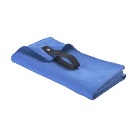 Practical microfibre towel (100 x 50 cm) made of 80% microfibre and 20% polyamide. This sports towel has excellent absorption capacity and is very light-weight, feels comfortably soft and dries very quickly. With hanging loop. Delivered in a handy pouch. Ideal for use during and after an intensive sports session.