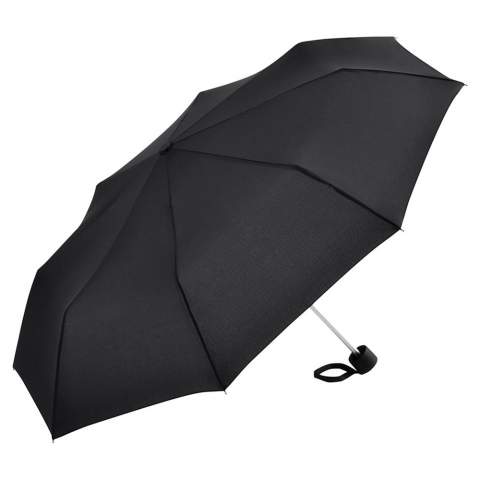 Ultra light manual opening mini pocket umbrella with aluminium frame Easy to handle thanks to sliding safety runner, windproof features for higher frame flexibility and stability in windy conditions, Soft-Touch handle with promotional labelling option, suitable for handbag through ultra-light weight