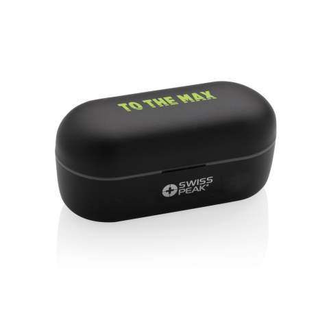 Ecouteurs en ABS avec technologie BT 5.0 pour connexion facile (jusqu’à 10m) et une qualité d’écoute parfaite. Batterie 50mAh pour 3 heures d’écoute et peut être rechargé en 2 heures dans le boîtier de charge. Livré dans un étui de recharge de 500 mAh et des embouts de différentes tailles.<br /><br />HasBluetooth: True<br />PVC free: true