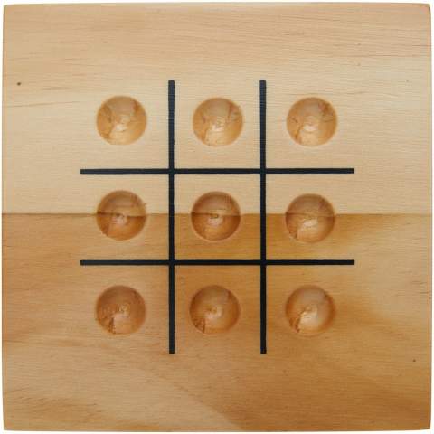 Das Tic-Tac-Toe Spiel Strobus aus Holz ist ein zeitloses, strategisches und fesselndes Spiel, das Familie und Freunde zu einem freundschaftlichen Wettkampf zusammenbringt. Dieses Set wird aus Kiefernholz aus verantwortungsvollen Quellen hergestellt und ist nicht nur langlebig, sondern auch eine nachhaltige Wahl. Die Holzbox ist mit einem Schiebeverschluss versehen, der den Zugang zu den Spielkomponenten erleichtert und sie sicher aufbewahrt, wenn sie nicht gebraucht werden. Enthält 5 schwarze und 5 rote Kugeln für die beiden Spieler. Verpackt in einer Geschenkbox aus Kraftpapier, mit Bedienungsanleitung.