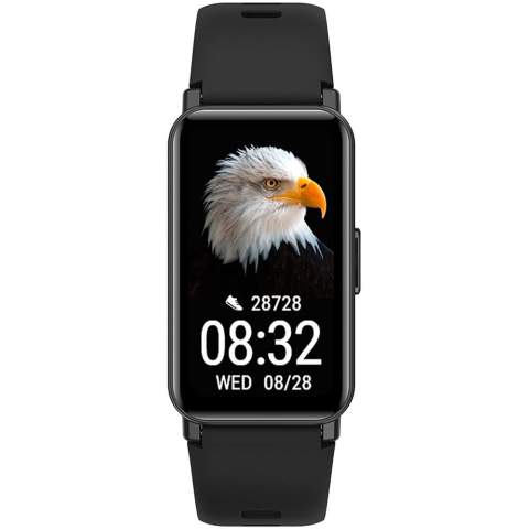 Das AT806 Smartband verfügt über 37 verschiedene Sportmodi und GPS-Funktionalität. Es ist mit iOS und Android kompatibel und empfängt und zeigt Benachrichtigungen vom angeschlossenen Smartphone an. Ausgestattet mit einem großen Akku, der eine Betriebsdauer von bis zu 7 Tagen ermöglicht. 1,45 Zoll Touchscreen mit 172 x 320 Auflösung. Wasserfest nach IP68.