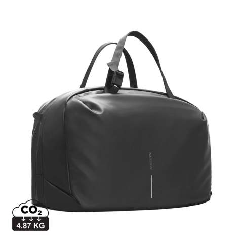 Découvrez le sac de voyage Sac week-end étanche URBAN - le compagnon de voyage par excellence. Doté d'une fermeture à glissière métallique autobloquante XD, ce sac de voyage garantit la sécurité de vos effets personnels. Sa construction légère mais durable, en PU résistant à l'eau et dotée d'une fermeture à glissière résistante à l'eau, permet de garder vos affaires au sec. Ce sac de sport offre un accès facile à vos affaires essentielles, avec un compartiment spacieux pouvant accueillir un ordinateur portable jusqu'à 16 pouces et une poche intérieure en filet. L'ajout de poches avant et arrière apporte de la commodité à vos aventures. La doublure en polyester recyclé traçable Aware™ garantit un véritable tissu recyclé, avec 63 % de contenu recyclé. Modèle déposé®.<br /><br />FitsLaptopTabletSizeInches: 16.0<br />PVC free: true