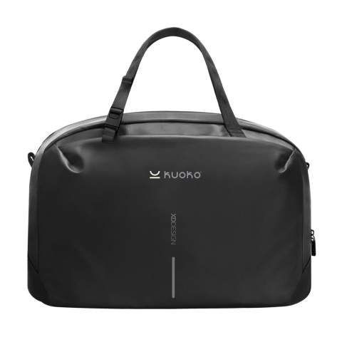 Découvrez le sac de voyage Sac week-end étanche URBAN - le compagnon de voyage par excellence. Doté d'une fermeture à glissière métallique autobloquante XD, ce sac de voyage garantit la sécurité de vos effets personnels. Sa construction légère mais durable, en PU résistant à l'eau et dotée d'une fermeture à glissière résistante à l'eau, permet de garder vos affaires au sec. Ce sac de sport offre un accès facile à vos affaires essentielles, avec un compartiment spacieux pouvant accueillir un ordinateur portable jusqu'à 16 pouces et une poche intérieure en filet. L'ajout de poches avant et arrière apporte de la commodité à vos aventures. La doublure en polyester recyclé traçable Aware™ garantit un véritable tissu recyclé, avec 63 % de contenu recyclé. Modèle déposé®.<br /><br />FitsLaptopTabletSizeInches: 16.0<br />PVC free: true