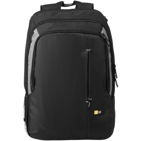 Exclusive design backpack with dedicated laptop compartment holds up to 17" widescreen laptops. Expansive interior storage holds books, files and folders. Organization panel stores your portable electronics, pens and more. Speed Pocket™ - A quick access, secure place to put valuables (watch, keys, cell phone etc.) prior to passing through airport security. External mesh pocket. Capacity: 25 litres.
