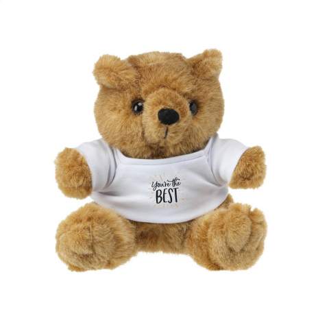 Bear with white T-shirt. Without printing, bears and T-shirts are supplied loose.