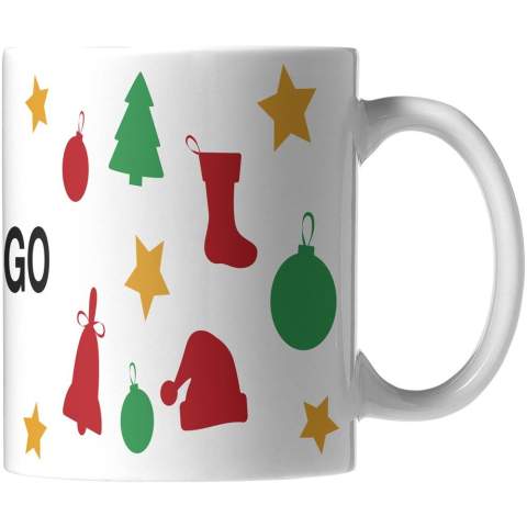 Qua design is de Pic mok een klassieker onder de mokken. Deze 330 ml bestseller mok van wit keramiek is de perfecte keuze voor het weergeven van elk logo of tekst. De Pic mok (inclusief opdruk) is vaatwasmachinebestendig volgens EN12875-1 voor minimaal 125 wasbeurten.