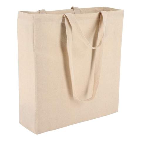 Vielseitige Tote aus 140 g/m² Baumwolle in Naturfarbe mit langen und kurzen Griffen für flexible Tragemöglichkeiten. Oeko-Tex®-zertifiziert. Ideal für den Einzelhandel, Veranstaltungen oder den täglichen Gebrauch.
