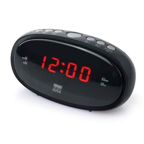 Compact and easy to use! This clock radio has a digital FM tuner with 10 storable stations. Thanks to the "Snooze" function, you determine how long it takes before the alarm goes off again. In addition, it offers you the possibility to program 2 different alarm times.