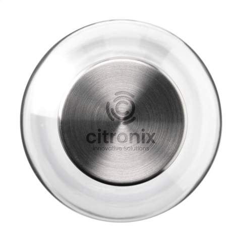 Slim water bottle made from high-quality PCTG SK plastic. This reusable bottle has a handy stainless steel screw cap. Leak proof. Not dishwasher-safe. Capacity 1,000 ml.