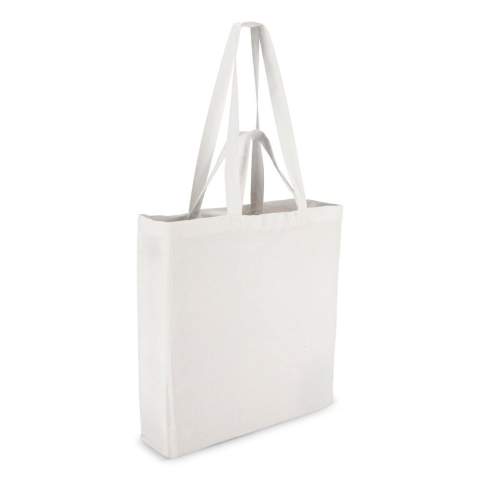 Vielseitige Tote aus 140 g/m² Baumwolle in verschiedenen Farben mit langen und kurzen Henkeln für flexible Tragemöglichkeiten. Oeko-Tex® zertifiziert. Eine praktische Wahl für den Einzelhandel, Veranstaltungen oder den täglichen Gebrauch.

