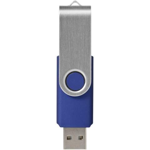 Avec la clé USB Rotate-basic 2GB, il est facile et sûr de partager, déplacer et sauvegarder vos fichiers. La clé USB en plastique est dotée d'un corps en aluminium léger et rotatif à 360 degrés qui facilite l'ouverture et la fermeture et protège la clé lorsqu'elle n'est pas utilisée. Technologie Plug and Play - compatible avec les systèmes d'exploitation Windows et MacOS. USB 2.0 avec une vitesse d'écriture de 2,92 Mo/s et une vitesse de lecture de 9,76 Mo/s. La clé USB est disponible en différentes couleurs et offre diverses possibilités d'impression de n'importe quel logo.   