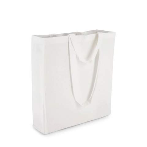 Vielseitige Tote aus 140 g/m² Baumwolle in verschiedenen Farben mit langen und kurzen Henkeln für flexible Tragemöglichkeiten. Oeko-Tex® zertifiziert. Eine praktische Wahl für den Einzelhandel, Veranstaltungen oder den täglichen Gebrauch.
