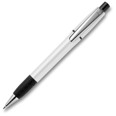 The classic and elegant hardcolour Semyr ball pen with coloured body. The grip, pusher and ring in the barrel are black. The pen comes with a Jumbo refill with blue writing ink.  The pen has a pusher mechanism and is made of ABS, made in Europe. From 5.000 pieces own colour combinations possible.