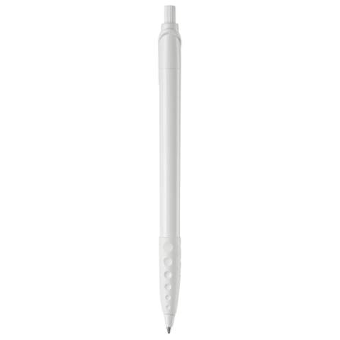 Stylo bille TOPPOINT clip courbé et grip caoutchouc. Fabriqué en Europe. Couleurs opaques. Stylo équipé d’une cartouche d’ encre X20 bleu pour 2,5 km de plaisir d’écrire. Marquage en tampographie et serigraphie. Tous nos produits sont testés et certifiés, et répondent  aux normes sociales. 