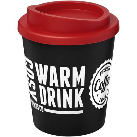 Gobelet isotherme compact à double paroi avec couvercle à visser. S’adapte à la plupart des cafetières. Capacité de 250 ml. Couleurs à mélanger et à assortir pour créer le mug parfait. Fabriqué au Royaume-Uni. Emballé dans un sac en plastique PE recyclé. Sans BPA. Conforme à la norme EN12875-1. Peut aller au lave-vaisselle et au micro-ondes.