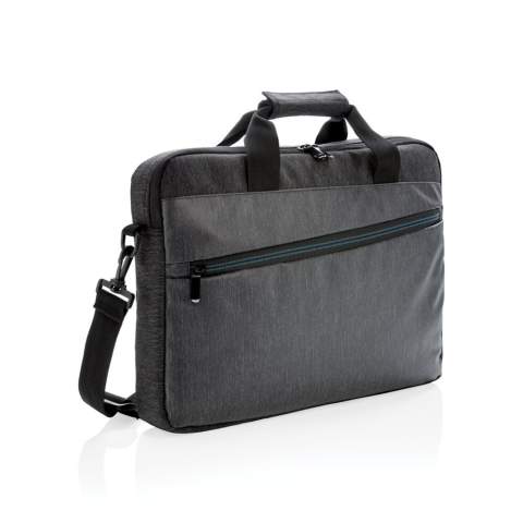 900D laptoptas met hoofdcompartiment voor een 15" laptop. Voorvak met rits voor accessoires. Met versterkte handgrepen en een gevoerde schouderriem die op verschillende manieren kan worden gebruikt. PVC vrij.<br /><br />FitsLaptopTabletSizeInches: 15.6<br />PVC free: true