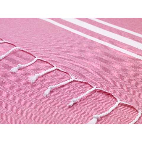 A multifunctional hammam towel from Oxious. Made from 50% OEKO-TEX® certified cotton and 50% recycled industrial textile waste (140 g/m²). Vibe is a wonderfully soft and stylish cloth with a cool stripe pattern. Beautiful as a shawl, dress on the couch, luxurious (hammam) cloth or towel. The cloth is handmade. Vibe symbolizes relaxation in a cozy atmosphere and environment.      These beautiful, soft cloths are made by local women in a small village in Turkey. They work there in a social context, with room for growth and development. The cloths are handmade with love and care for the environment. Pure enjoyment can begin with a product from the Oxious collection. Optional: Each item supplied in a kraft cardboard envelope and/or with a kraft sleeve.