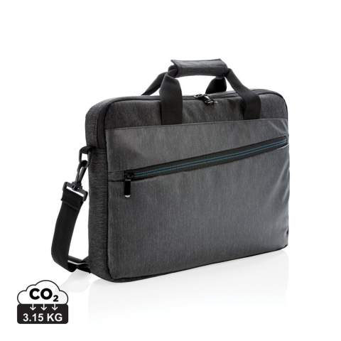 900D laptoptas met hoofdcompartiment voor een 15" laptop. Voorvak met rits voor accessoires. Met versterkte handgrepen en een gevoerde schouderriem die op verschillende manieren kan worden gebruikt. PVC vrij.<br /><br />FitsLaptopTabletSizeInches: 15.6<br />PVC free: true
