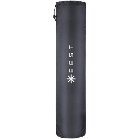 Bequeme Yoga- und Fitnessmatte mit Diamantmuster und rutschfester Oberfläche. Inklusive Polyester Tragetasche mit Kordelzug und verstellbaren Schulterriemen. Mattengröße: 60x170x0,5cm.