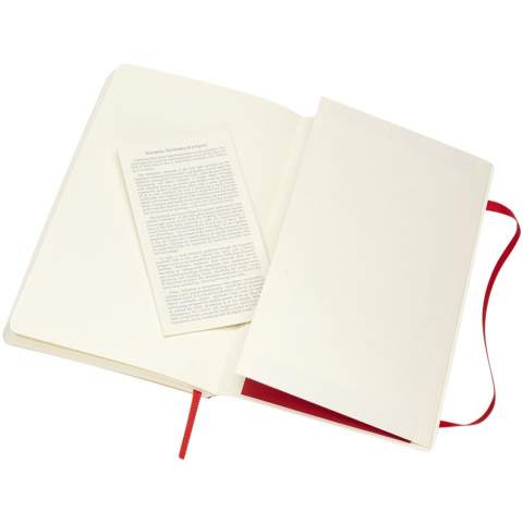 The Classic soft cover notebook has a flexible cover in a range of bright colours. It has rounded corners, elasticated closure and ribbon bookmark. Our standard option includes 192 ivory-coloured plain pages. Contains 192 ivory coloured plain pages. Pages are also available with ruled, dotted and squared paper.