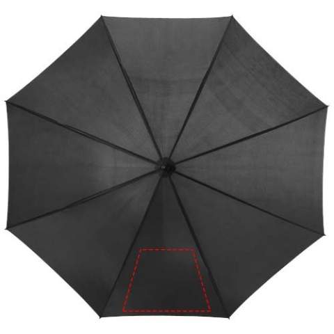 The Barry umbrella is a bestseller for a reason. The 23" umbrella slides automatically open in just one click. It is made of polyester, a durable material that allows one to walk through the rain without getting wet. Furthermore, the umbrella has a metal shaft, metal ribs and a plastic handle. The Barry umbrella offers multiple possibilities for placing a logo or other company messages and is available in various colours.