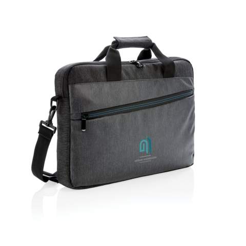 900D laptoptas met hoofdcompartiment voor een 15" laptop. Voorvak met rits voor accessoires. Met versterkte handgrepen en een gevoerde schouderriem die op verschillende manieren kan worden gebruikt. PVC vrij.<br /><br />FitsLaptopTabletSizeInches: 15.6<br />PVC free: true
