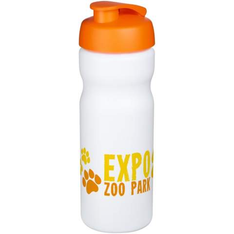 Single-walled sport bottle. Features a spill-proof lid with flip top. Volume capacity is 650 ml. Mix and match colours to create your perfect bottle. Contact us for additional colour options. Made in the UK.