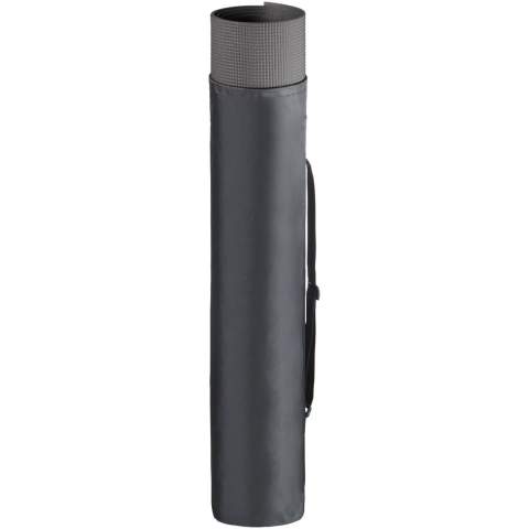 Bequeme Yoga- und Fitnessmatte mit Diamantmuster und rutschfester Oberfläche. Inklusive Polyester Tragetasche mit Kordelzug und verstellbaren Schulterriemen. Mattengröße: 60x170x0,5cm.