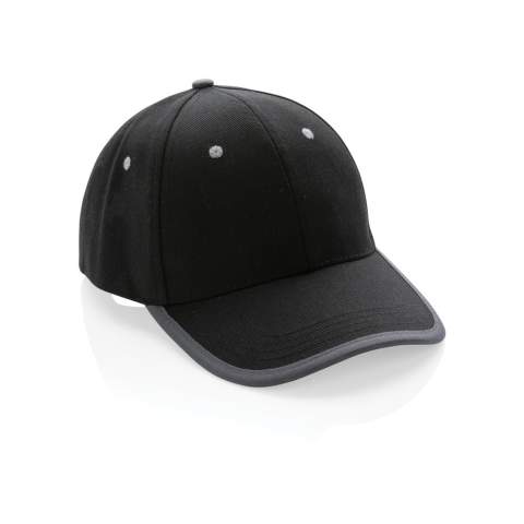 Kein Greenwashing! Erzählen Sie die wahre Geschichte über Nachhaltigkeit! Diese 6 Panel Kontrast-Cap mit gebogenem Schirm wurde aus recyceltem 280gr Brushed Cotton ( 60% rCotton & 40% rPET) hergestellt und mit AWARE™ Tracer versetzt. Mit AWARE™ wird die Verwendung von echten recycelten Gewebematerialien sowie die Angaben zur Wasserreduzierung durch disruptive physische Tracer und Blockchain-Technologie garantiert. Sparen Sie Wasser und verwenden Sie echte recycelte Stoffe. Mit dieser Kappe sparen Sie bereits 250 Liter Wasser. Die Kappe hat eine dunkel-graue Einfassung und einen Klettverschluß. Weiterhin werden 2% des Erlöses jedes verkauften Impact-Produkts an Water.org gespendet. Die Wassereinsparungen basieren auf Zahlen im Vergleich zu herkömmlichen Fasern. Diese berechnete Angabe basiert auf zuverlässigen Ökobilanzdaten, die von Textile Exchange in ihren Material Snapshots 2016 veröffentlicht wurden.