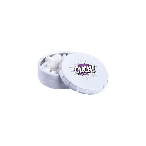 Turbo super mini clic-clac tin white, with approx. 12 grams of peppermint and full color printing. Faster delivery thanks to Turbo service. Includes standard Dutch ingredient sticker and seal.