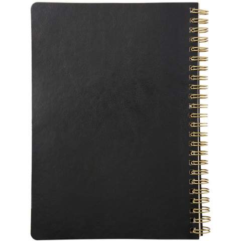 Wired leather look A5 journal with cowhide thermo PU and rounded corners. Notebook cover (15 cm x 21 cm) has 96 sheets of lined cream paper in 70 g/m2.