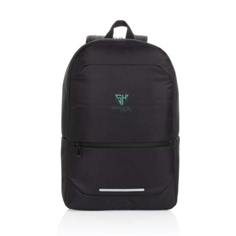 Lernen Sie den CityPack Aware™ RPET-Business-Rucksack kennen. Die perfekte Mischung aus geräumigem Design, Vielseitigkeit und Qualität. Dieser ultragroße Rucksack wurde für moderne Berufstätige entwickelt, die viel unterwegs sind. Er passt sich Ihren Bedürfnissen an und sorgt dafür, dass Ihre wichtigsten Dinge sicher und organisiert sind. Mit 2 seitlichen Wasserflaschenfächern. Hergestellt aus recyceltem Polyester mit integriertem AWARE™-Tracer. 2% des Erlöses jedes mit AWARE™ verkauften Produkts werden an Water.org gespendet. PVC-frei.<br /><br />FitsLaptopTabletSizeInches: 15.6<br />PVC free: true