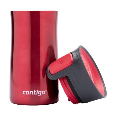 The smallest Contigo®  thermo cup with double stainless steel wall. Drinks stay warm for up to 4 hrs and cold for up to 12 hrs. AUTOSEAL®  technology guarantees a 100% leak-free drinking experience. Only the lid is dishwasher safe. Incl. operating instructions. Capacity 300 ml.
STOCK AVAILABILITY: Up to 1000 pcs accessible within 10 working days plus standard lead-time. Subject to availability. 
Contigo® The best in quality, design and technology. Immediately recognisable by its sleek and stylish design, strong and solid. The innovative Contigo® water bottles and thermo cups are odourless, tasteless, BPA-free and based on the revolutionary AUTOSEAL® or AUTOSPOUT® technology (2 year warranty). Closed the spout is protected from dirt and microbes. The drinking bottles are operated one-handed and guaranteed to be 100% leak-free.