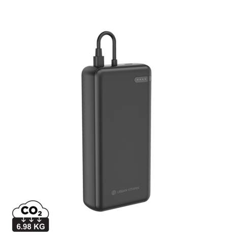 Meet the new standard of portable charging. Menlo Park is a 20,000 mAh powerbank that allows you to charge all your mobile devices at top speed. Not only does Menlo Park charge at top speed it also offers the fastest possible way to recharge the powerbank. Menlo Park comes with dual USB output so you can charge two devices at the same time. One via type C port and one with type C cable. Both offer super-fast PD charging up to 20W. Menlo Park is made with RCS (Recycled Claim Standard) certified recycled ABS and PC. Total recycled content: 20% based on total item weight. Urban Vitamin items are made without PVC and packed in plastic reduced packaging<br /><br />PowerbankCapacity: 20000<br />PVC free: true