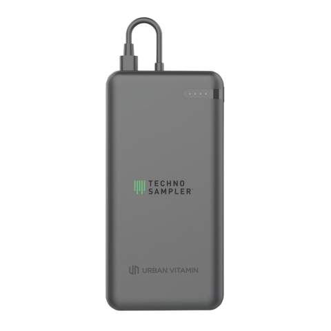 Meet the new standard of portable charging. Menlo Park is a 20,000 mAh powerbank that allows you to charge all your mobile devices at top speed. Not only does Menlo Park charge at top speed it also offers the fastest possible way to recharge the powerbank. Menlo Park comes with dual USB output so you can charge two devices at the same time. One via type C port and one with type C cable. Both offer super-fast PD charging up to 20W. Menlo Park is made with RCS (Recycled Claim Standard) certified recycled ABS and PC. Total recycled content: 20% based on total item weight. Urban Vitamin items are made without PVC and packed in plastic reduced packaging<br /><br />PowerbankCapacity: 20000<br />PVC free: true