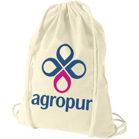 Der Oregon Sportbeutel mit Kordelzug ist ein ideales Giveaway für Veranstaltungen, Konferenzen oder für das Fitnessstudio und bietet viel Fläche für kleine oder große Logos. Durch den Kordelzugverschluss lässt sich die Tasche leicht öffnen und schließen und ist ideal zum Tragen auf dem Rücken oder der Schulter geeignet.   