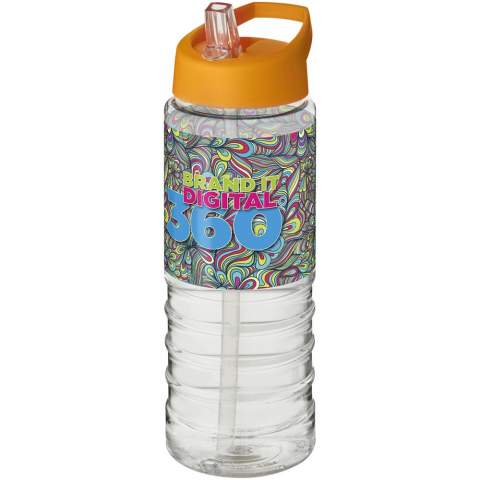 Einwandige Sportflasche mit geripptem Design. Verfügt über einen auslaufsicheren Deckel zum Klappen Das Fassungsvermögen beträgt 750 ml. Mischen und kombinieren Sie Farben, um Ihre perfekte Flasche zu kreieren. Kontaktieren Sie uns bezüglich weiterer Farboptionen. Hergestellt in Großbritannien. Verpackt in einem kompostierbaren Beutel. BPA-frei.