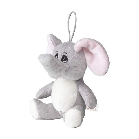 Plush toy from the Animal Friend Series. This elephant is very soft, with an embroidered snout and hanging loop.
