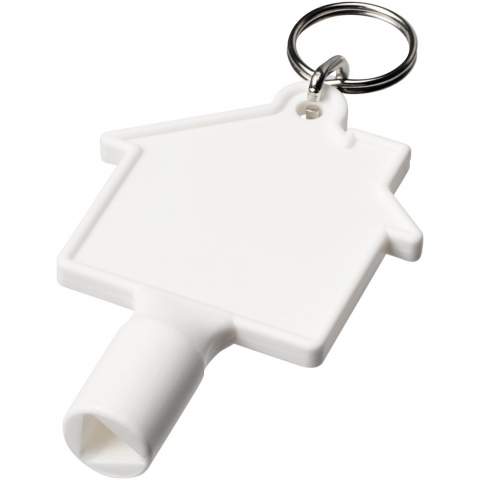 Universalschlüssel mit Schlüsselanhänger für Elemente wie Zählerkästen und Straßenmasten. Die Kanten der dreieckigen Öffnung sind 8 mm lang.