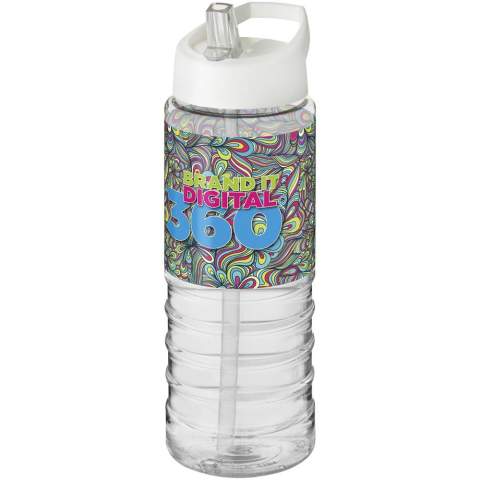 Single-walled sport bottle with ribbed design. Features a spill-proof lid with flip top. Volume capacity is 750 ml. Mix and match colours to create your perfect bottle. Contact us for additional colour options. Made in the UK. Packed in a recycled PE plastic bag. BPA-free.
