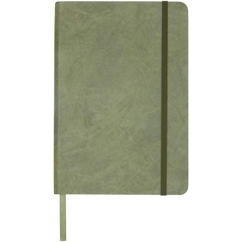 A5 reißfestes Notizbuch mit Inhaltsseiten aus Steinpapier. Steinpapier ist 100 % holzfrei und der Produktionsprozess verbraucht weniger Energie als recyceltes oder neues Zellstoffpapier. Es ist wasserbeständig, sodass verschüttete Flüssigkeiten leicht abgewischt werden können. Verfügt über ein farblich abgestimmtes Leseband und ein Elastikband sowie 60 Blatt, 120 g/m² linierte Inhaltsseiten aus Steinpapier. Verpackt in einer Kartonhülle.