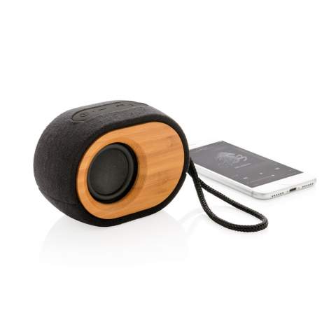 Natural sound from a natural speaker. This sustainable speaker combines an amazing sound experience with a stylish design made out of durable and responsible materials. The casing is made out of durable bamboo and fabric made from a blend of 30% Organic cotton, Hemp 40% and 30% recycled PET. The 5W speaker uses high quality components to guarantee longevity. The 1.500 mAh battery will play up to 8 hours on one single charge. It uses BT 4.2 for a super smooth connection and has an operating distance up to 10 metres. Registered design® Packed in 100% plastic free packaging<br /><br />HasBluetooth: True<br />NumberOfSpeakers: 1<br />SpeakerOutputW: 5.00